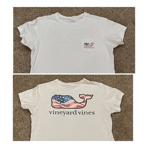 Vineyard Vines cotton pocket tee Americana theme Unisex sz S NEW